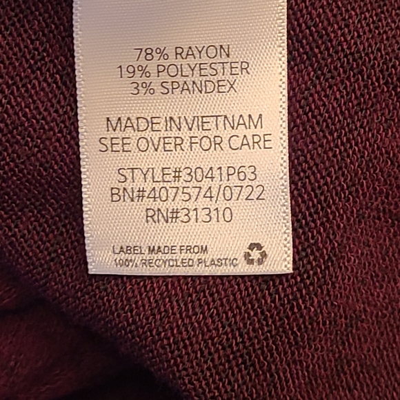 NWT AGB size 3X burgundy dress - Picture 7 of 11